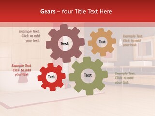 Wood Sink Shower PowerPoint Template