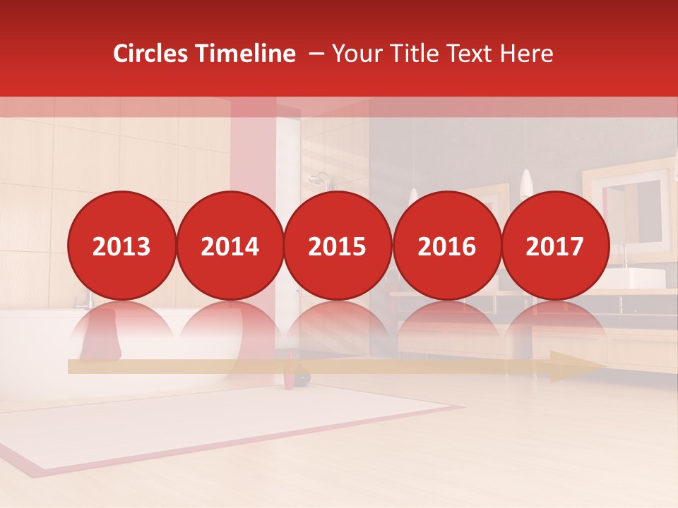 Wood Sink Shower PowerPoint Template