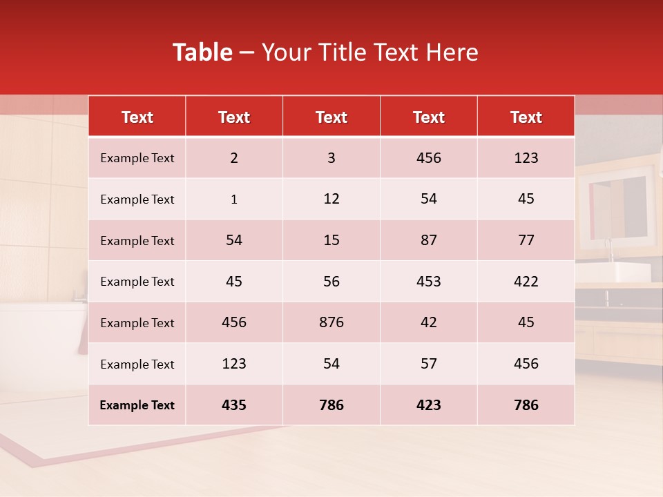 Wood Sink Shower PowerPoint Template