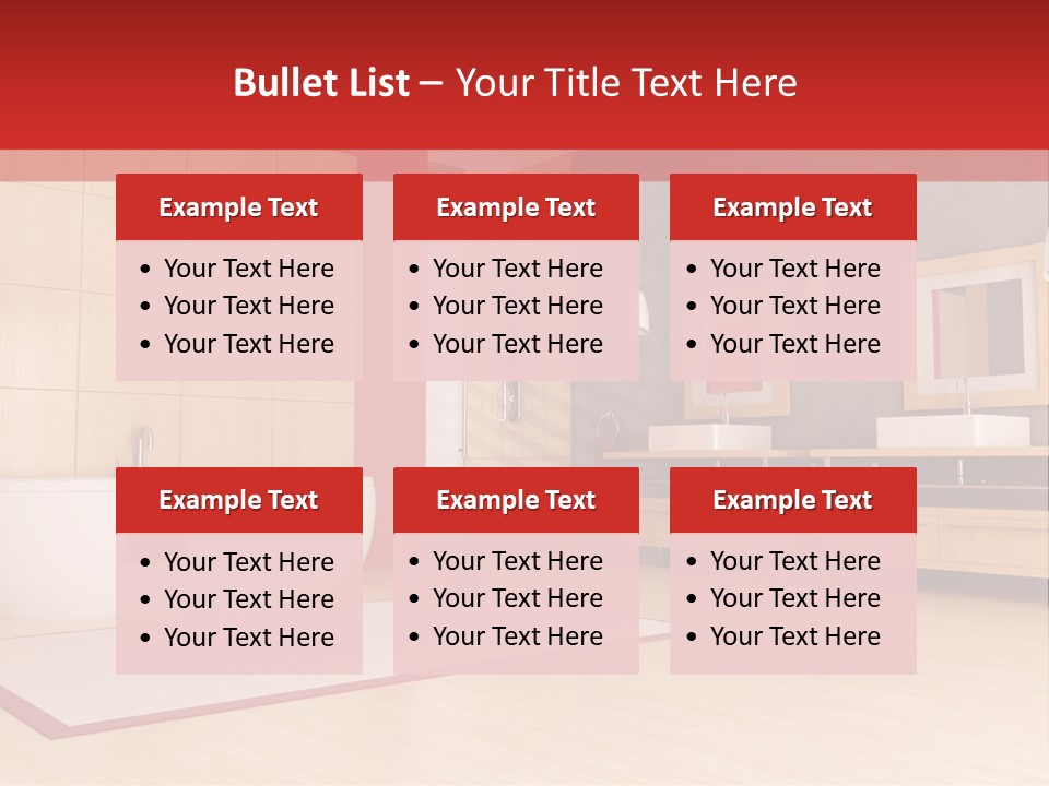 Wood Sink Shower PowerPoint Template