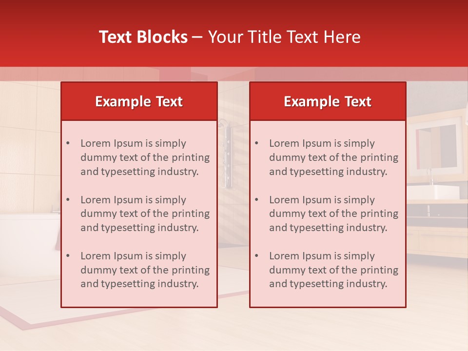 Wood Sink Shower PowerPoint Template