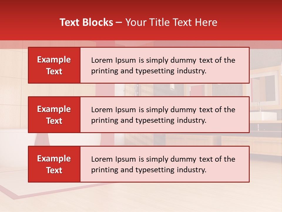 Wood Sink Shower PowerPoint Template