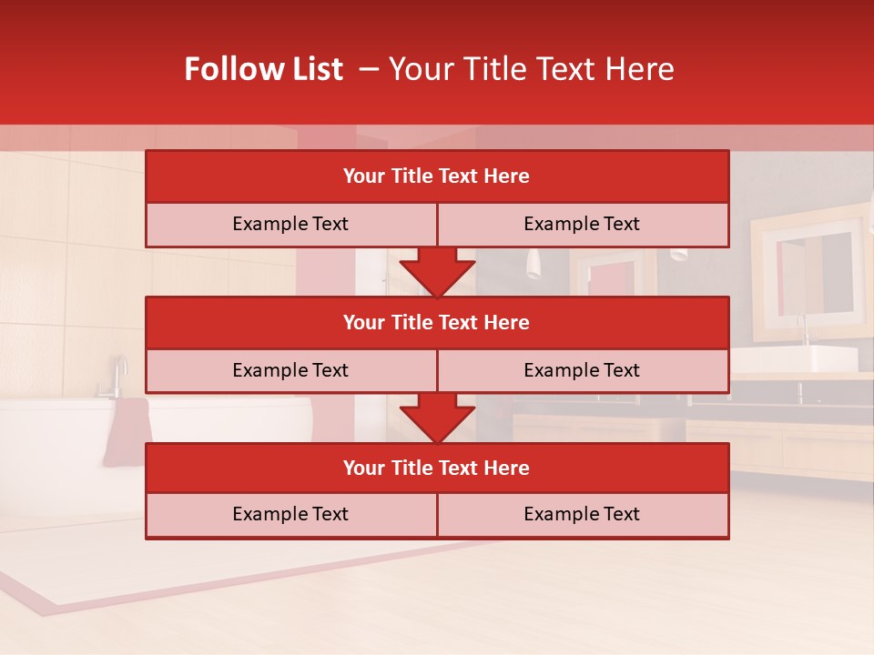Wood Sink Shower PowerPoint Template