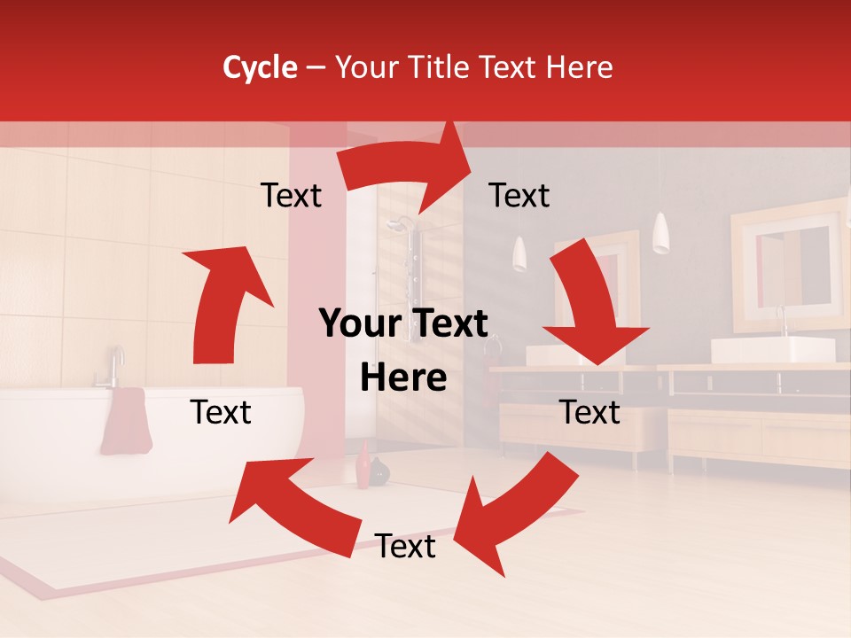 Wood Sink Shower PowerPoint Template