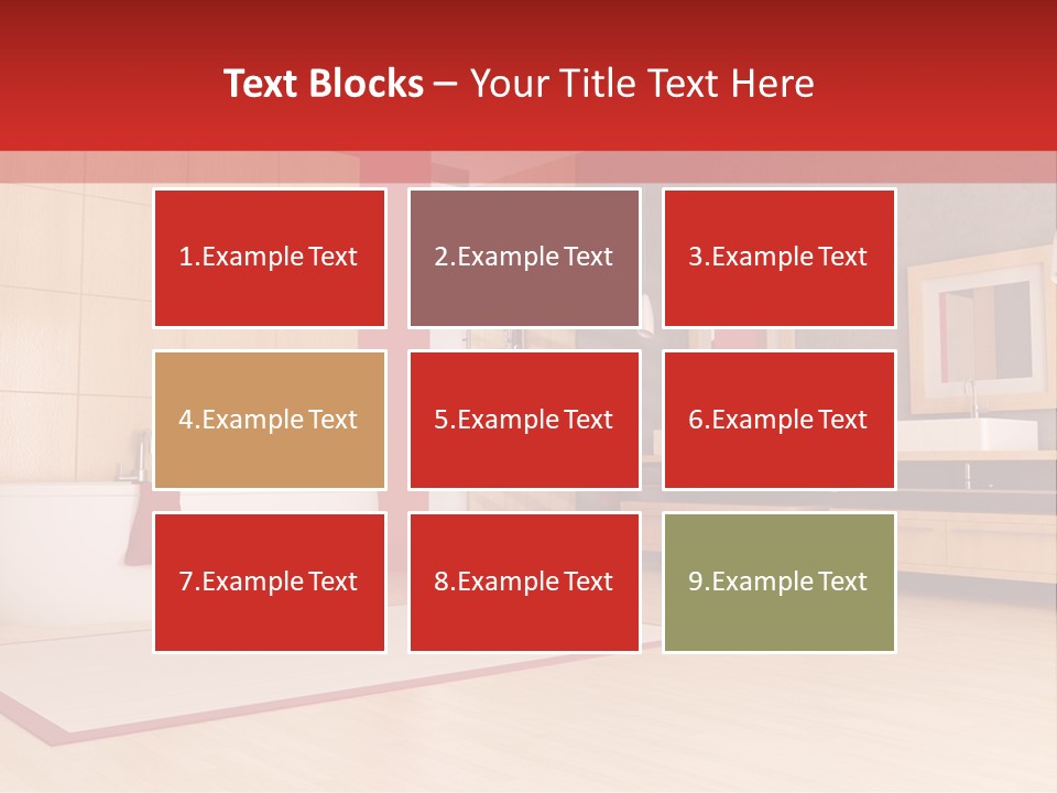 Wood Sink Shower PowerPoint Template