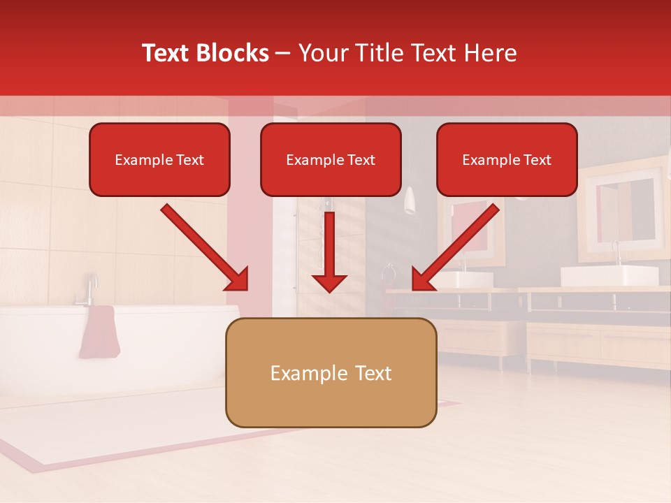 Wood Sink Shower PowerPoint Template