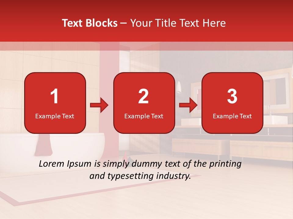 Wood Sink Shower PowerPoint Template