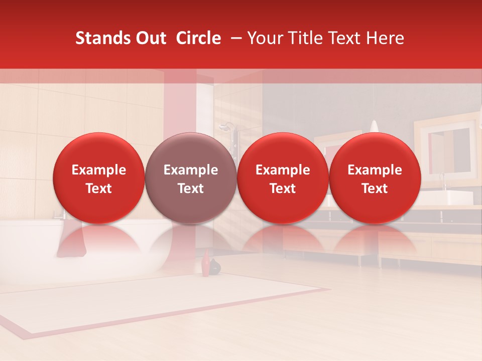 Wood Sink Shower PowerPoint Template