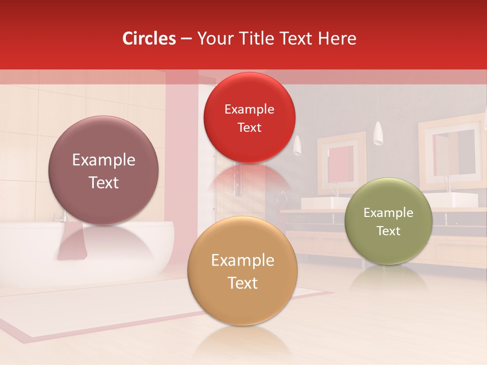 Wood Sink Shower PowerPoint Template