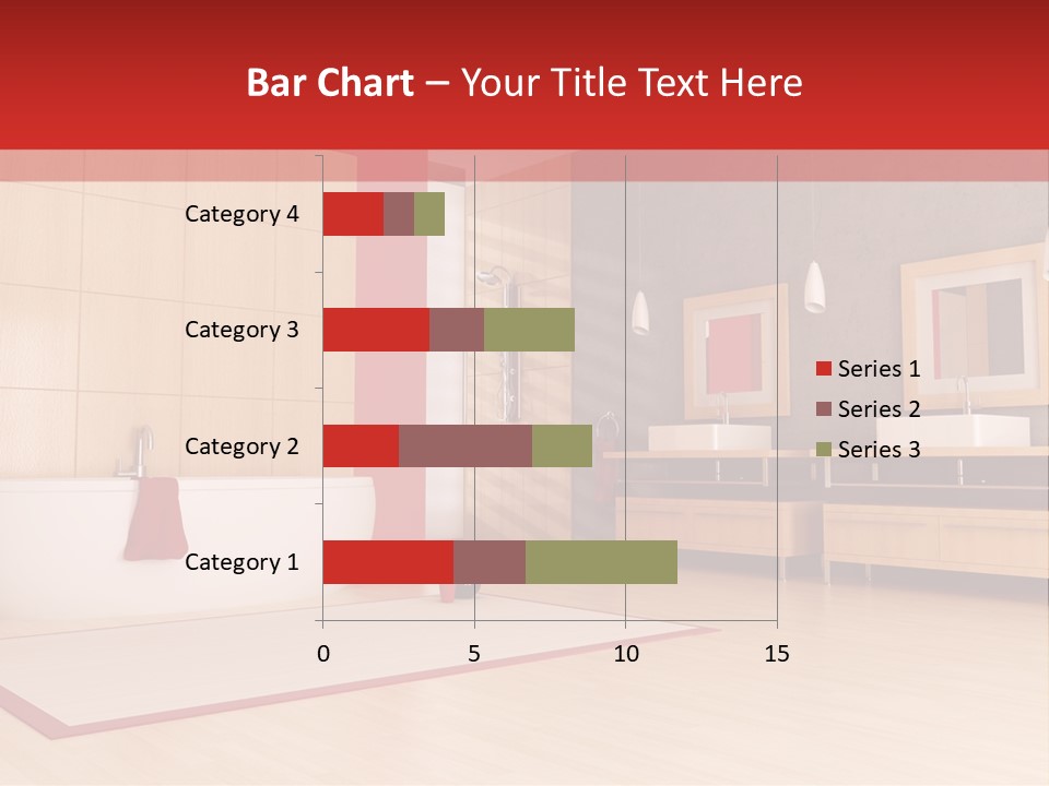 Wood Sink Shower PowerPoint Template