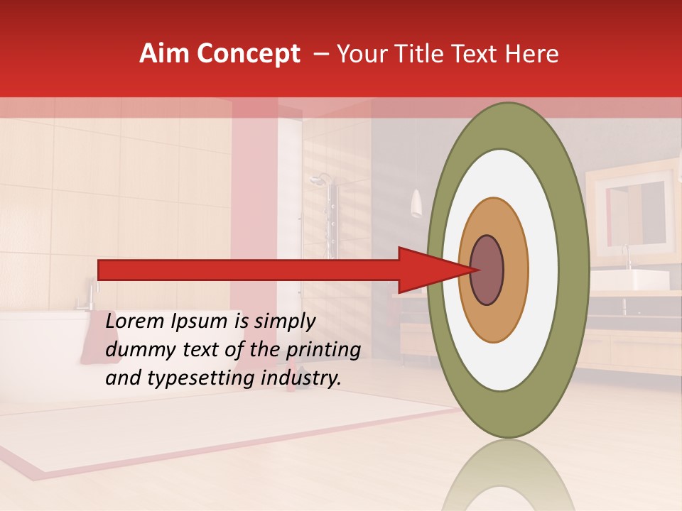 Wood Sink Shower PowerPoint Template