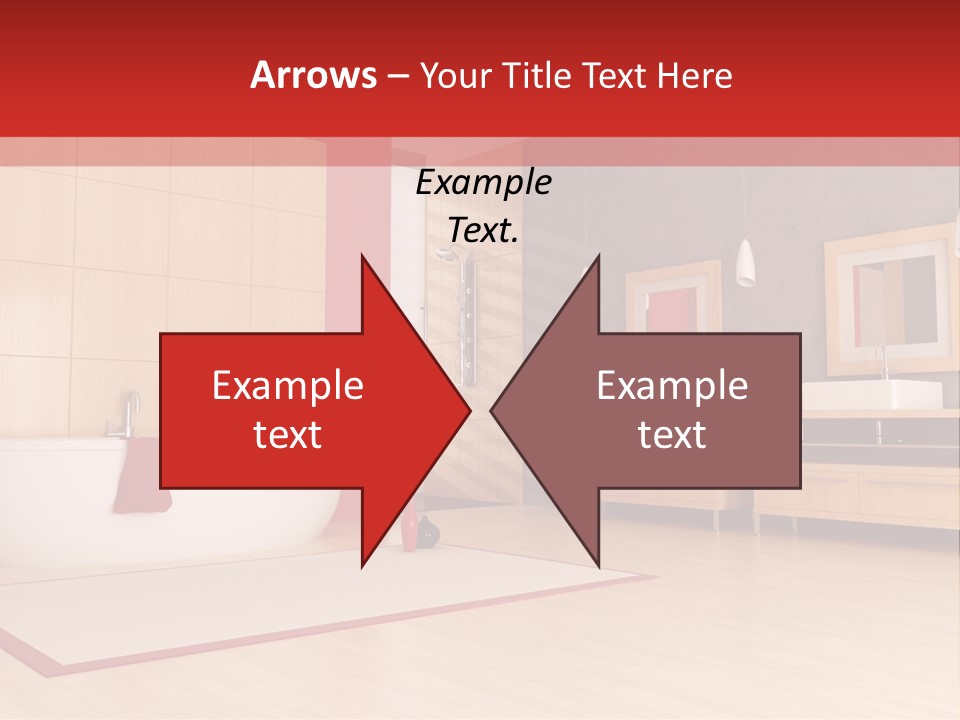 Wood Sink Shower PowerPoint Template