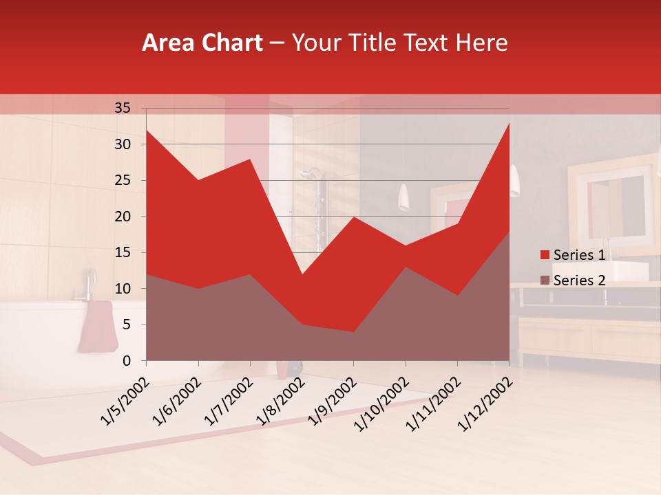 Wood Sink Shower PowerPoint Template