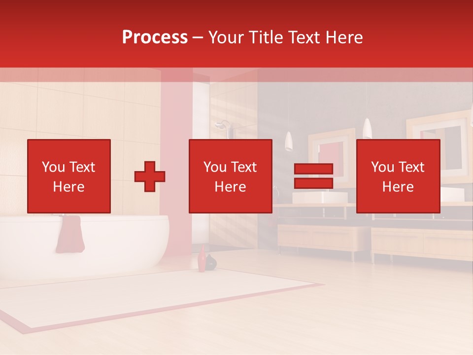Wood Sink Shower PowerPoint Template