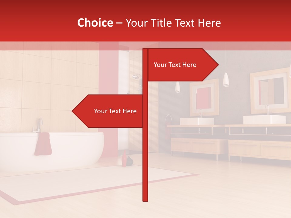 Wood Sink Shower PowerPoint Template