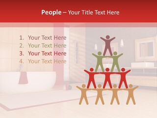 Wood Sink Shower PowerPoint Template