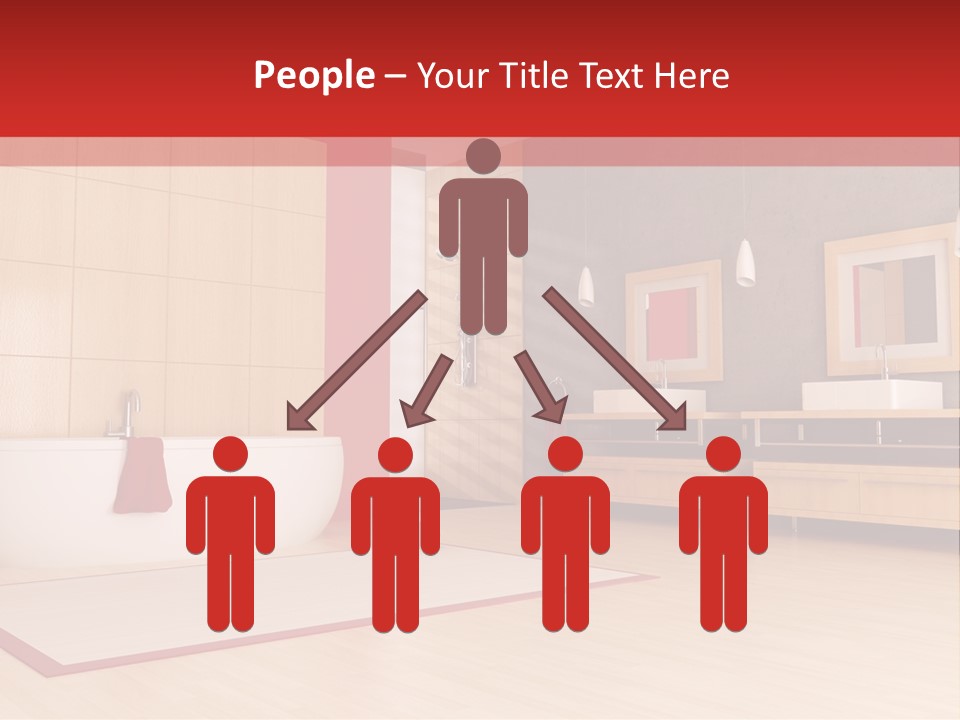 Wood Sink Shower PowerPoint Template