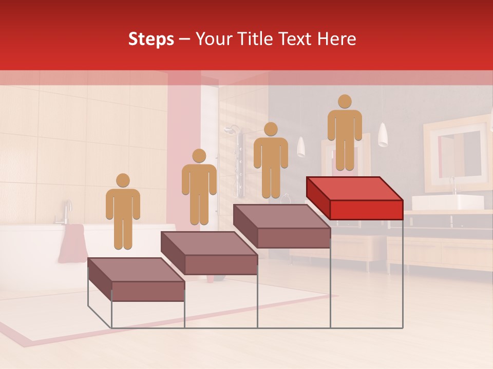 Wood Sink Shower PowerPoint Template