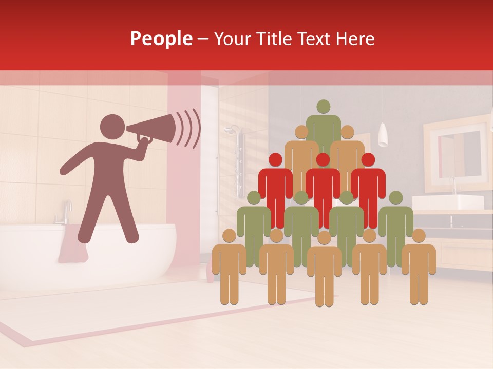 Wood Sink Shower PowerPoint Template