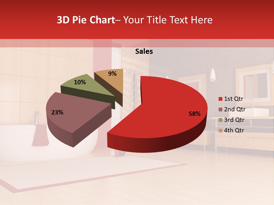 Wood Sink Shower PowerPoint Template