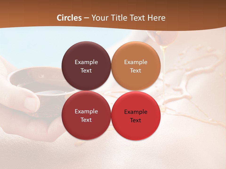 A Woman Getting Honey From A Jar On Her Back PowerPoint Template