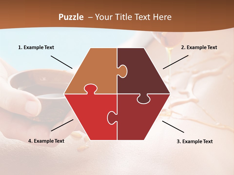 A Woman Getting Honey From A Jar On Her Back PowerPoint Template