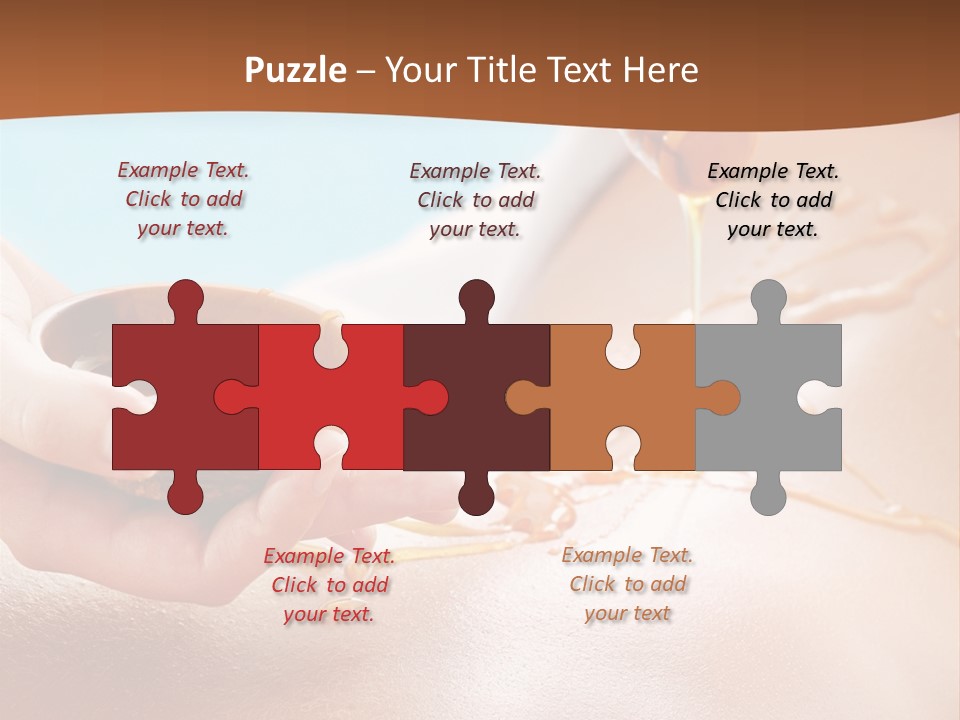 A Woman Getting Honey From A Jar On Her Back PowerPoint Template