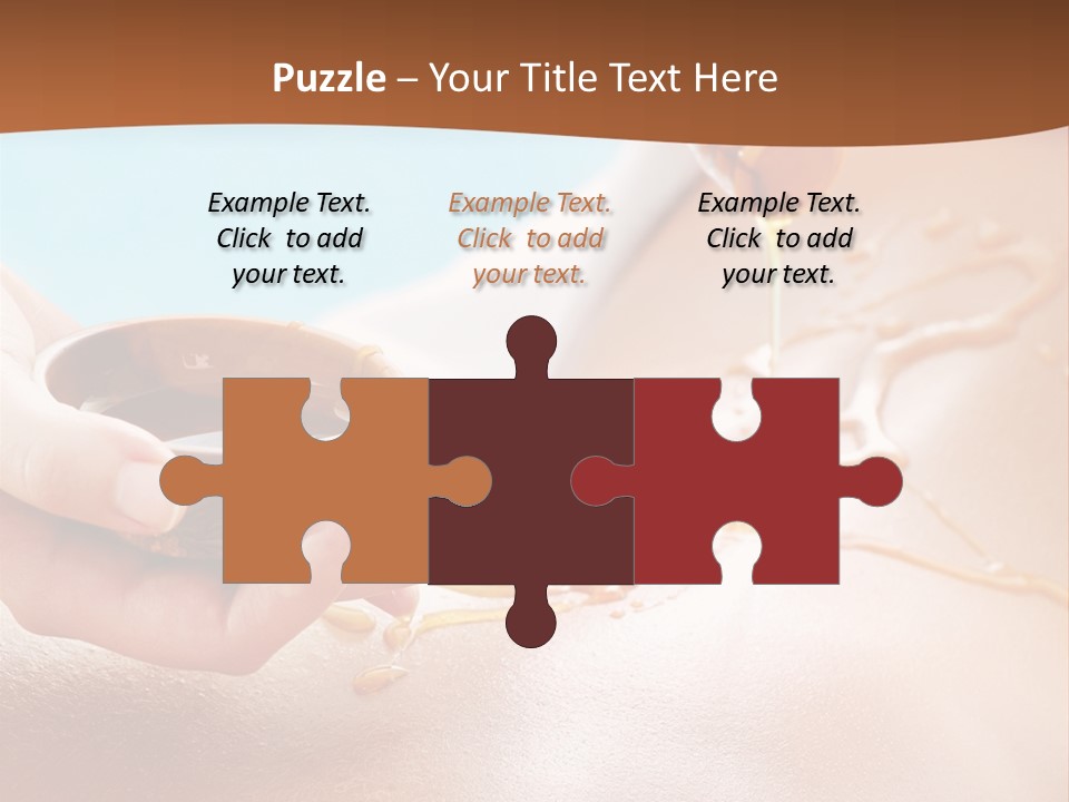 A Woman Getting Honey From A Jar On Her Back PowerPoint Template