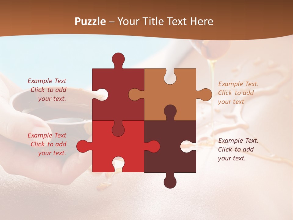 A Woman Getting Honey From A Jar On Her Back PowerPoint Template