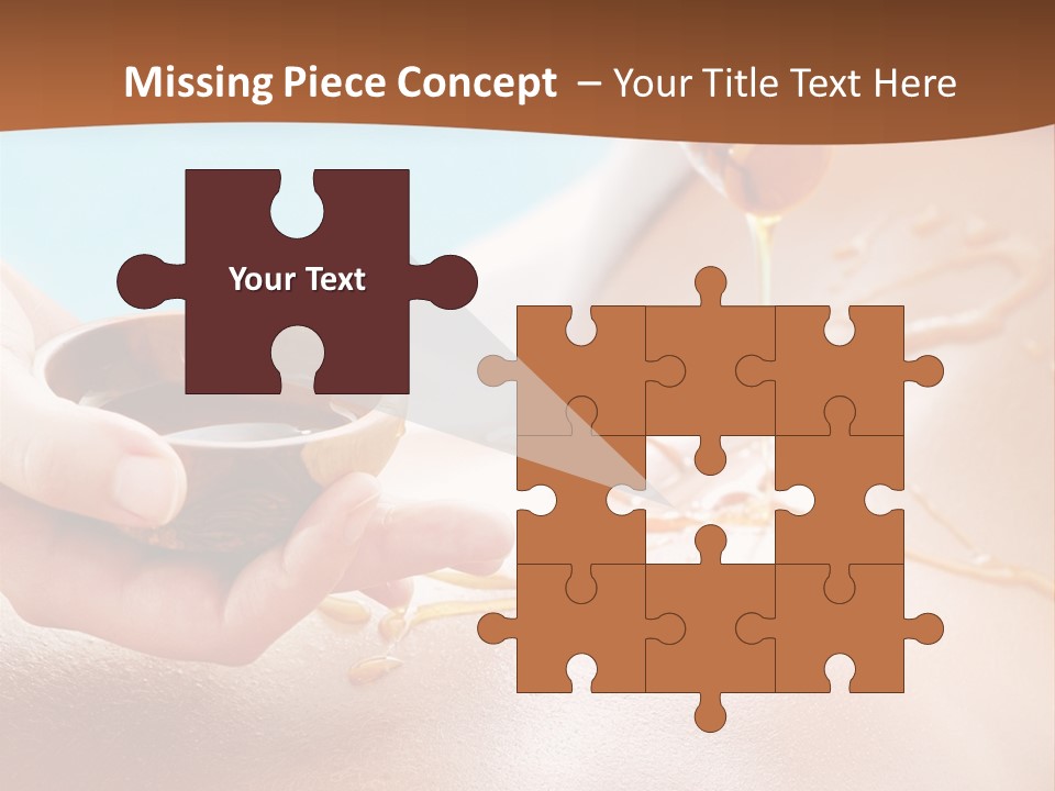 A Woman Getting Honey From A Jar On Her Back PowerPoint Template