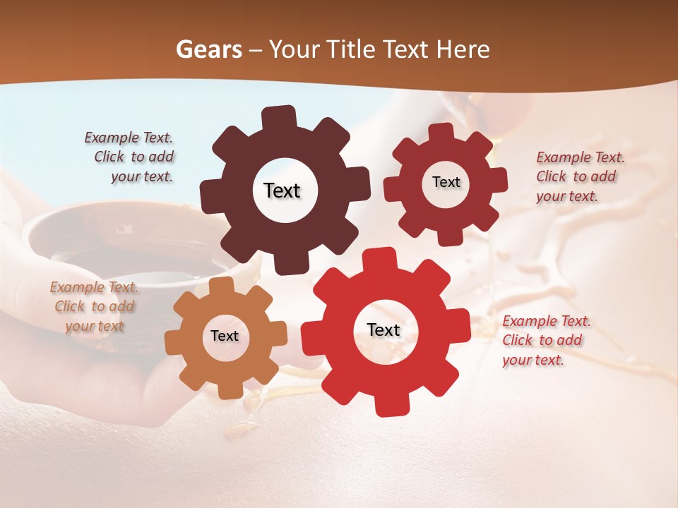 A Woman Getting Honey From A Jar On Her Back PowerPoint Template