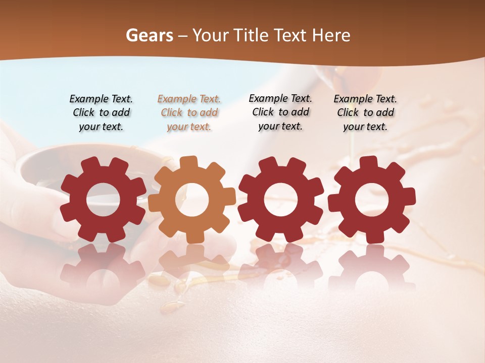 A Woman Getting Honey From A Jar On Her Back PowerPoint Template