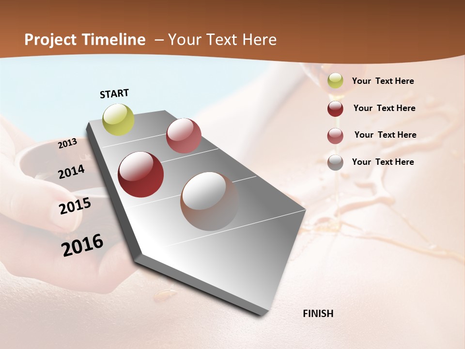 A Woman Getting Honey From A Jar On Her Back PowerPoint Template