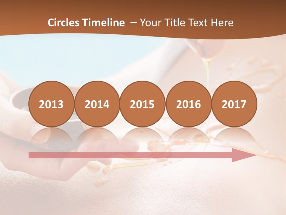 A Woman Getting Honey From A Jar On Her Back PowerPoint Template