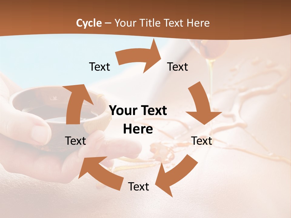 A Woman Getting Honey From A Jar On Her Back PowerPoint Template