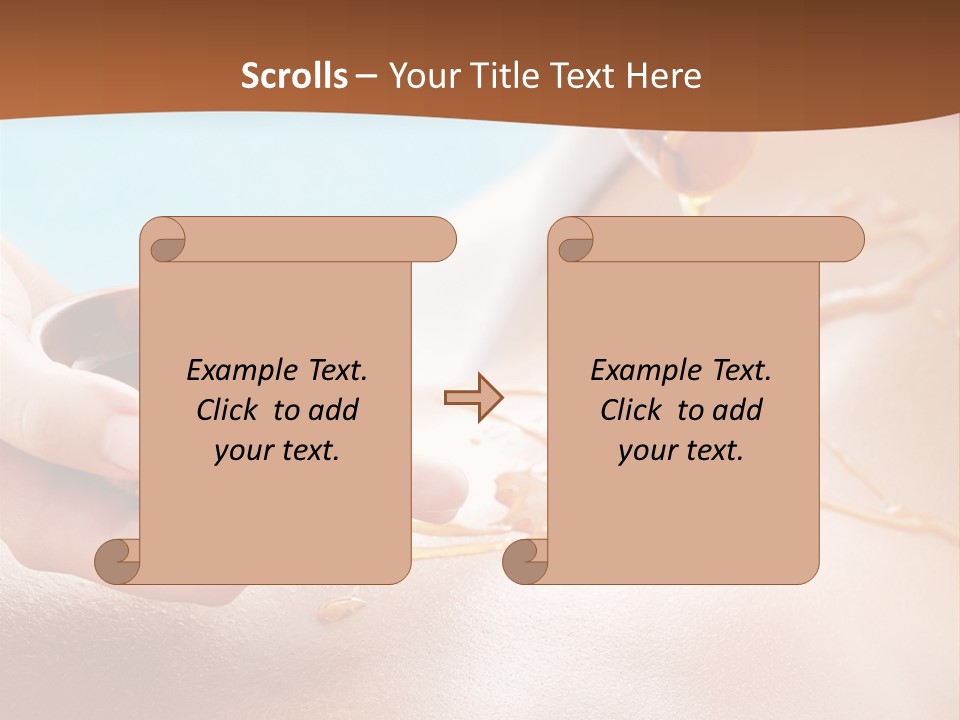 A Woman Getting Honey From A Jar On Her Back PowerPoint Template