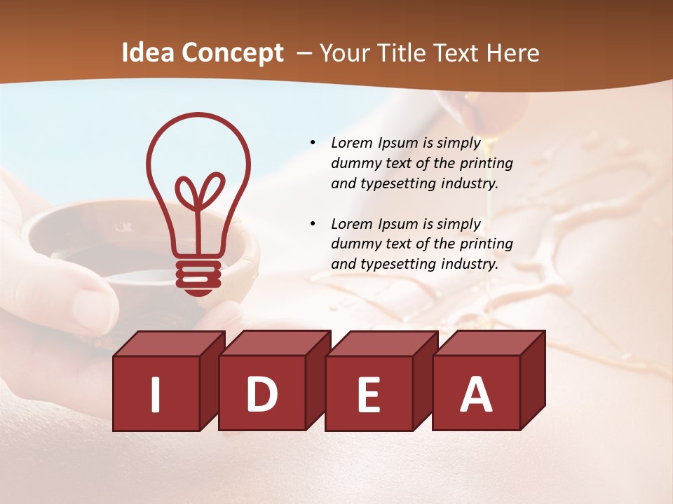 A Woman Getting Honey From A Jar On Her Back PowerPoint Template