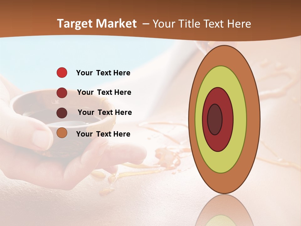 A Woman Getting Honey From A Jar On Her Back PowerPoint Template