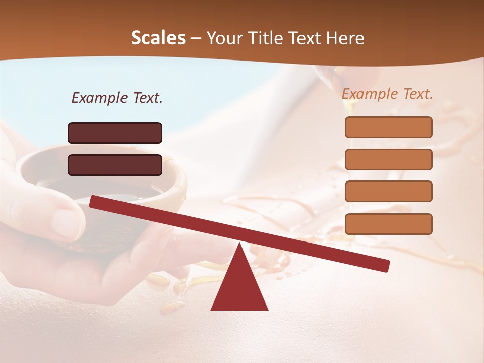 A Woman Getting Honey From A Jar On Her Back PowerPoint Template