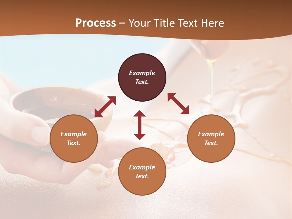 A Woman Getting Honey From A Jar On Her Back PowerPoint Template