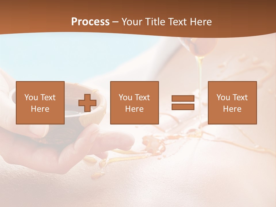 A Woman Getting Honey From A Jar On Her Back PowerPoint Template