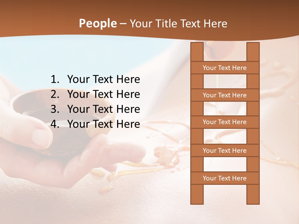 A Woman Getting Honey From A Jar On Her Back PowerPoint Template