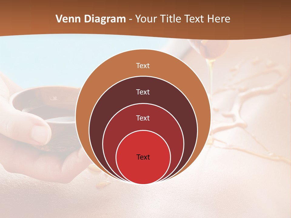 A Woman Getting Honey From A Jar On Her Back PowerPoint Template