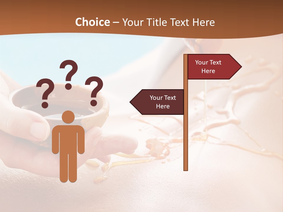 A Woman Getting Honey From A Jar On Her Back PowerPoint Template