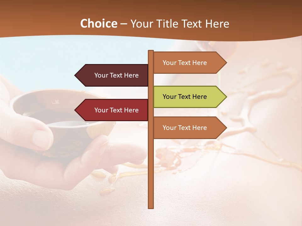 A Woman Getting Honey From A Jar On Her Back PowerPoint Template