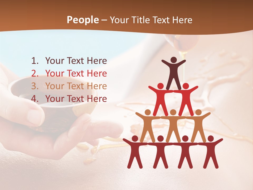 A Woman Getting Honey From A Jar On Her Back PowerPoint Template