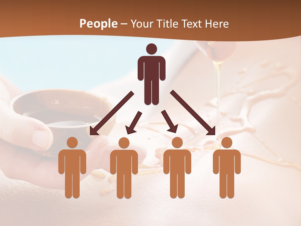 A Woman Getting Honey From A Jar On Her Back PowerPoint Template