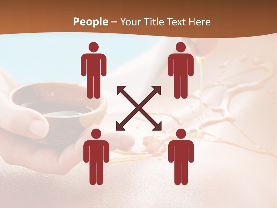 A Woman Getting Honey From A Jar On Her Back PowerPoint Template