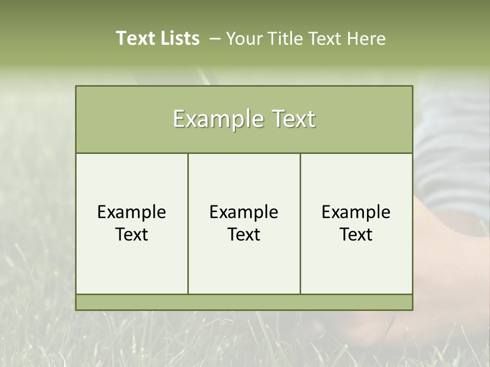 A Person Using A Cell Phone In The Grass PowerPoint Template