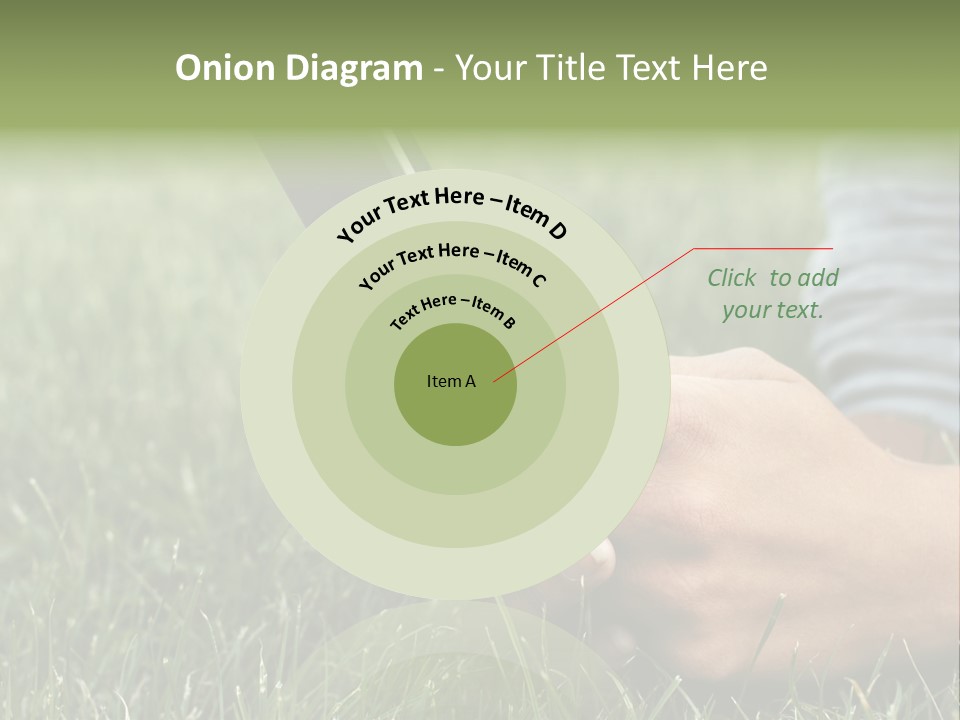 A Person Using A Cell Phone In The Grass PowerPoint Template